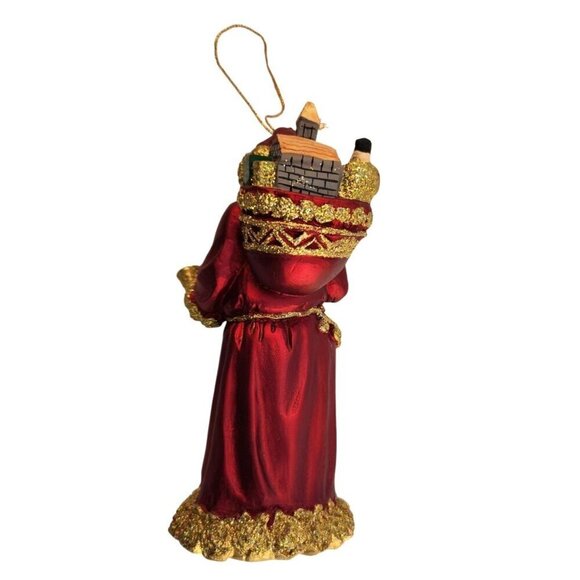 Vtg Santa Claus Red Resin Christmas Ornament 7” Figurine Symphony Store - Picture 13 of 13
